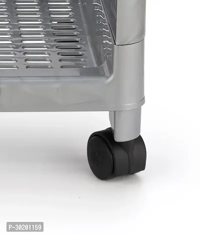 Classic 5 Layer Kitchen Trolley Grey With Wheels-thumb3