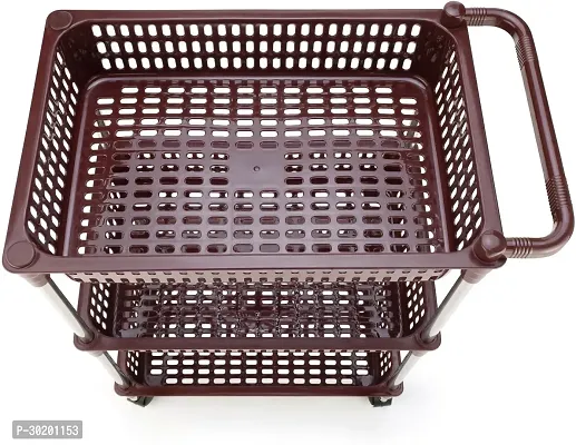 Classic 4 Layer Trolley With Handle-Brown-thumb2