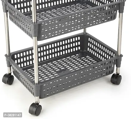 Classic 4 Layer Trolley With Handle-Brown-thumb4