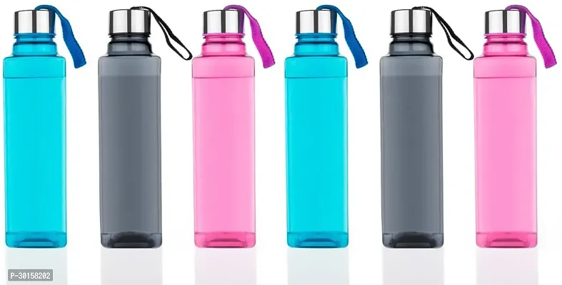 Useful Plastic Unbreakable And Leakproof Water Bottles- Pack Of 6