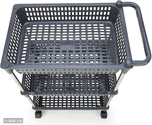 Classic 5 Layer Trolley With Handle-Grey-thumb2