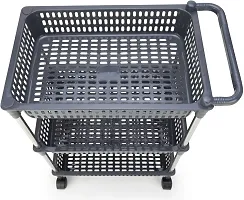 Classic 4 Layer Trolley With Handle-Brown-thumb2