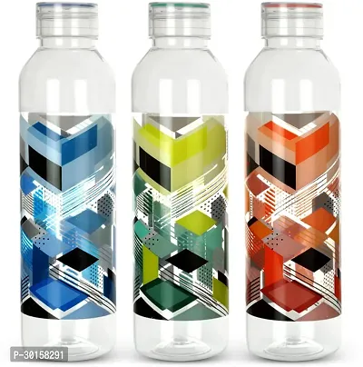 Useful Plastic Unbreakable And Leak Proof Printed Water Bottles- Pack Of 3-thumb2