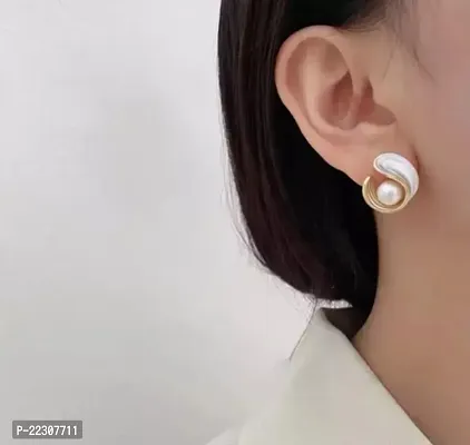 Diamond alloy stud earrings