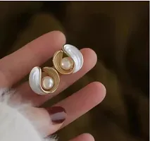 Diamond alloy stud earrings-thumb1