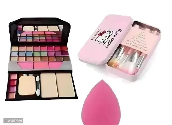 TYA Eyeshadow palette+hello kitty brush set+makeup beauty blender-thumb0