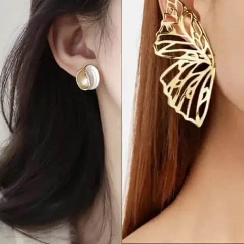 Combo of two pairs of korean earrings