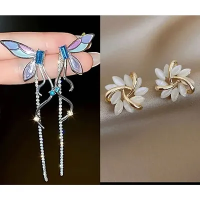 Elegant Earrings for Women - 2 Pair