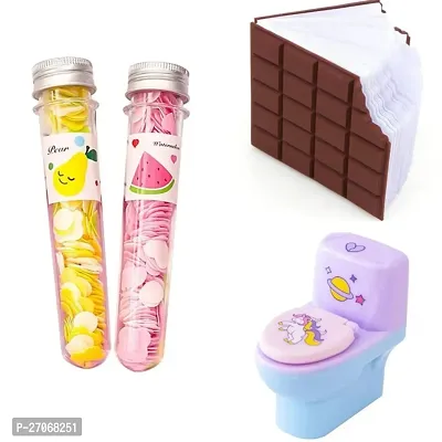 Combo of  2 paper soap bottles+chocolate diary+toilet sharpener with eraser inside