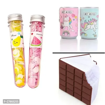 Combo of  2 paper soap bottles+2 wet wipes can+chocolate diary