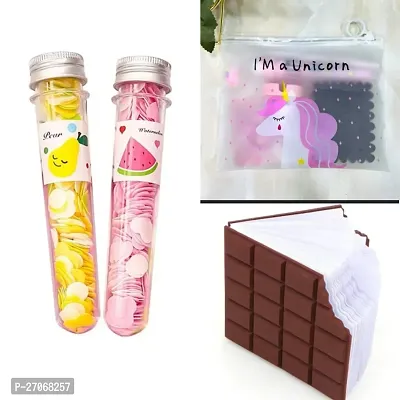 Combo of  2 paper soap bottles+unicorn pouch+chocolate diary