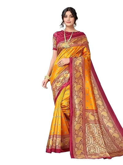 New In Silk Blend Saree with Blouse piece 