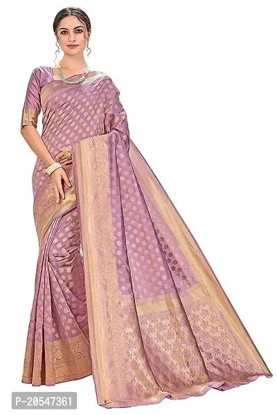 Stylish Cotton Silk Saree with Blouse piece For Women-thumb0