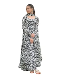 Black and white Georgette  Gown-thumb3