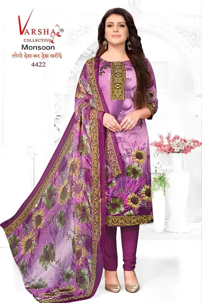 Stylish Synthetic Dress Material with Dupatta