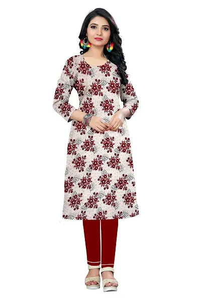 Fancy Crepe printed Straight Kurta