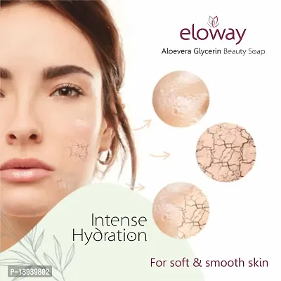 Eloway Aloevera Glycerin Beauty soap 3 (100g) and Aloevera Gel (100g) For Moisturized and Glowing Skin Combo Pack of 4-thumb2