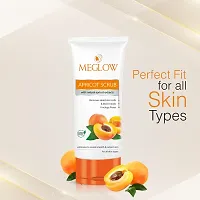 Meglow Apricot Scrub 70g Each, Pack of 3 ndash; Paraben Free Formula || Enriched with Natural Apricot Extracts, Vitamin E and Aloe Vera Extract || Remove Dead Skin Cells || All Skin Type || Helps to Make Skin Smooth and Radiant-thumb3