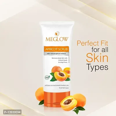 Meglow Apricot Scrub 70g Each, Pack of 3 ndash; Paraben Free Formula || Enriched with Natural Apricot Extracts, Vitamin E and Aloe Vera Extract || Remove Dead Skin Cells || All Skin Type || Helps to Make Skin Smooth and Radiant-thumb4