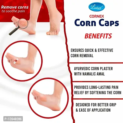 Leeford Cornex Corn Caps 80 Strips - Medicated Plaster Bandage Skin Friendly Cap |Soothing Effect, Helps for Fast, Effective and Easy to Deep Foot Corn Remover-thumb4