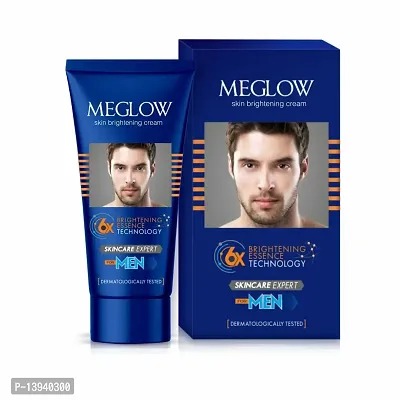 Meglow Face Cream Combo Pack of 2 for Men, 50g - Brightening Essence Technology Mild Aloe Vera Fragrance | SPF 15 | Paraben Free | Vitamin E | Aloevera Extracts Helps to Brightening  Moisturize Skin