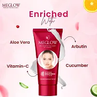 Meglow Skincare Combo Pack of 3- Premium Fairness Cream for Women 50g with Aloevera and Vitamin E | Instant Glow Facewash 70g for Skin Brigtening | Orange Peel and Reveal Face Mask 70g with Natural Ingredients | Paraben Free | For Soft and Smooth Skin-thumb2