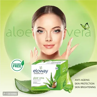 Eloway Aloevera Glycerin Beauty soap 3 (100g) and Aloevera Gel (100g) For Moisturized and Glowing Skin Combo Pack of 4-thumb5