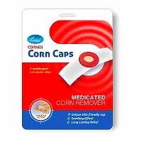 Leeford Cornex Corn Caps 80 Strips - Medicated Plaster Bandage Skin Friendly Cap |Soothing Effect, Helps for Fast, Effective and Easy to Deep Foot Corn Remover-thumb1