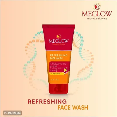 Meglow Refreshing Face Wash with a Rejuvenating Formula with Anti Dehydration Shield || Suitable for All Skin Type || Helps to Soft, Smooth and Refreshed Skin 70g Each - Pack of 3 ( Men  Women )-thumb5