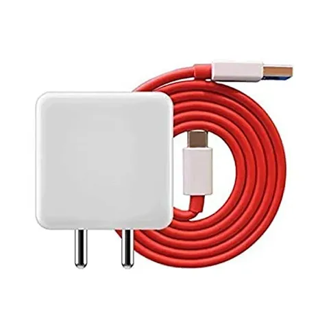 OVEETEK 33W Charger Compatible for OnePlus Nord Ultra Charger Original Adapter Like Qualcomm QC 4.0 Quick Charge, Rapid, Dash, VOOC, AFC Charger with 1 Meter Type C USB Data Cable (4 Amp, TDS1, Red)