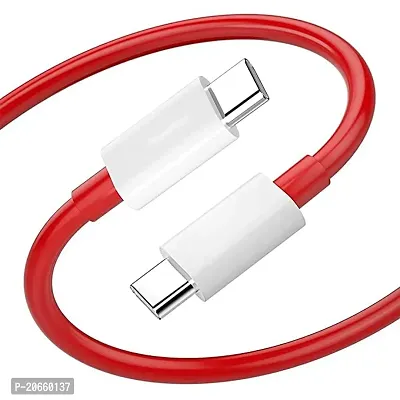 OVEETEK 33W Dash Warp Charge Cable, 6.5A Type-C to USB C PD Data Sync Fast Charging Cable Compatible with Oppo K5  for All Type C Devices ? (Red, 1 Meter superfast).-thumb3