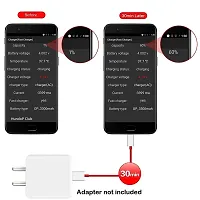 OVEETEK 65W Samsung Dash Warp Charge Cable, 6.5A Type-C to USB C PD Data Sync Fast Charging Cable Compatible with Samsung Galaxy M30  for All Type C Devices ? (white, 1 Meter superfast).-thumb2