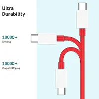 OVEETEK 65W Dash Warp Charge Cable, 6.5A Type-C to USB C PD Data Sync Fast Charging Cable Compatible with One Plus 8T/ 9/ 9R/ 9 pro/ 9RT/ 10R/ Nord  for All Type C Devices ? Red, 1 Meter-thumb3