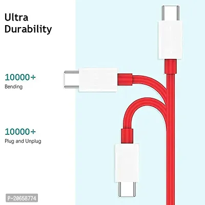 OVEETEK 65W Dash Warp Charge Cable, 6.5A Type-C to USB C PD Data Sync Fast Charging Cable Compatible with One Plus 8T/ 9/ 9R/ 9 pro/ 9RT/ 10R/ Nord  for All Type C Devices ? Red, 1 Meter-thumb4