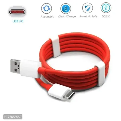 OVEETEK 65W OPPO Dash Warp Charge Cable, 6.5A Type-C to USB C PD Data Sync Fast Charging Cable Compatible with Oppo K9x  for All Type C Devices ? (white, 1 Meter superfast).-thumb2