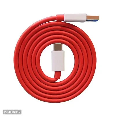 OVEETEK 33W Dash Warp Charge Cable, 6.5A Type-C to USB C PD Data Sync Fast Charging Cable Compatible with Oppo Ace2  for All Type C Devices ? (Red, 1 Meter superfast).