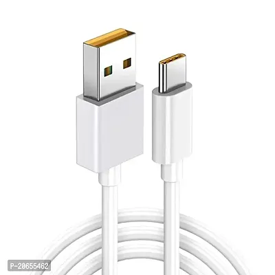 OVEETEK 65W OPPO Dash Warp Charge Cable, 6.5A Type-C to USB C PD Data Sync Fast Charging Cable Compatible with Oppo A77s  for All Type C Devices ? (white, 1 Meter superfast).-thumb0