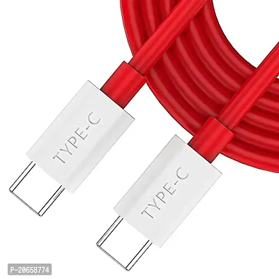 OVEETEK 65W Dash Warp Charge Cable, 6.5A Type-C to USB C PD Data Sync Fast Charging Cable Compatible with One Plus 8T/ 9/ 9R/ 9 pro/ 9RT/ 10R/ Nord  for All Type C Devices ? Red, 1 Meter