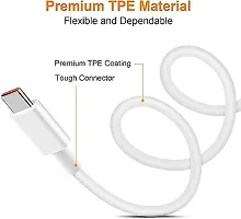 OVEETEK 10W to 65W Type-C USB Cable Compatible for Realme 7i  for All Type C Devices ? (white, 1 Meter superfast).-thumb2