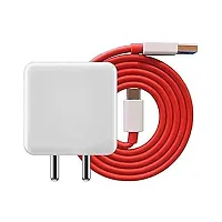 OVEETEK 10 TO 65W smart charger Compatible for Xiaomi Poco M5sOriginal Adapter Like Qualcomm QC 4.0 Quick Dash Warp Dart Flash Super Vooc Fast Charger With 1.2 Meter Type C USB Data Cable (5V=4A/10V=6.5A, TDS2, Red)-thumb1