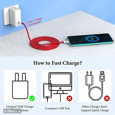 OVEETEK 65W Dash Warp Charge Cable, 6.5A Type-C to USB C PD Data Sync Fast Charging Cable Compatible with One Plus 8T/ 9/ 9R/ 9 pro/ 9RT/ 10R/ Nord  for All Type C Devices ? Red, 1 Meter-thumb5