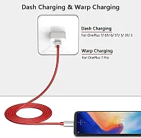 OVEETEK 10 TO 65W smart charger Compatible for LG G8 ThinQOriginal Adapter Like Qualcomm QC 4.0 Quick Dash Warp Dart Flash Super Vooc Fast Charger With 1.2 Meter Type C USB Data Cable (5V=4A/10V=6.5A, TDS2, Red).-thumb2