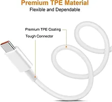 OVEETEK 65W OPPO Dash Warp Charge Cable, 6.5A Type-C to USB C PD Data Sync Fast Charging Cable Compatible with Oppo A77s  for All Type C Devices ? (white, 1 Meter superfast).-thumb2