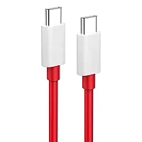 OVEETEK 65W Dash Warp Charge Cable, 6.5A Type-C to USB C PD Data Sync Fast Charging Cable Compatible with One Plus 8T/ 9/ 9R/ 9 pro/ 9RT/ 10R/ Nord  for All Type C Devices ? Red, 1 Meter-thumb1