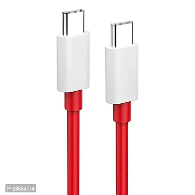 OVEETEK 65W Dash Warp Charge Cable, 6.5A Type-C to USB C PD Data Sync Fast Charging Cable Compatible with One Plus 8T/ 9/ 9R/ 9 pro/ 9RT/ 10R/ Nord  for All Type C Devices ? Red, 1 Meter-thumb2