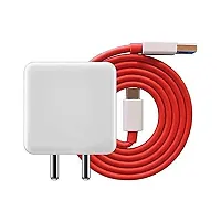 OVEETEK 10 TO 65W smart charger Compatible for Xiaomi Whitemi K40SOriginal Adapter Like Qualcomm QC 4.0 Quick Dash Warp Dart Flash Super Vooc Fast Charger With 1.2 Meter Type C USB Data Cable (5V=4A/10V=6.5A, TDS2, Red)-thumb1