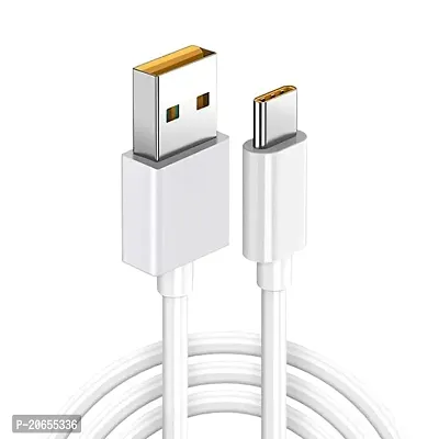 65W VIVO Dash Warp Charge Cable, 6.5A Type-C to USB C PD Data Sync Fast Charging Cable Compatible with vivo V25  for All Type C Devices ? (white, 1 Meter superfast).-thumb2