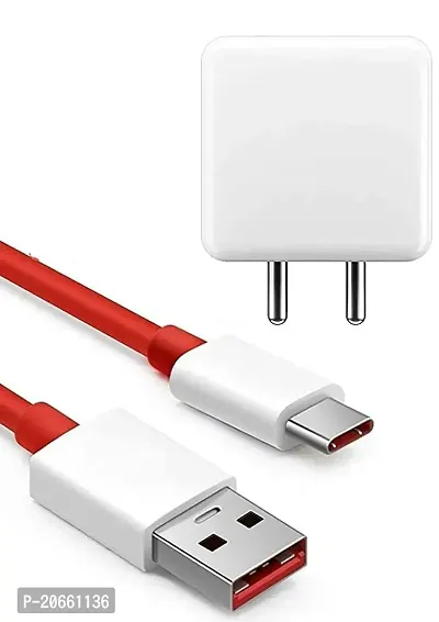 OVEETEK 10 TO 65W smart charger Compatible for LG G8 ThinQOriginal Adapter Like Qualcomm QC 4.0 Quick Dash Warp Dart Flash Super Vooc Fast Charger With 1.2 Meter Type C USB Data Cable (5V=4A/10V=6.5A, TDS2, Red).-thumb0