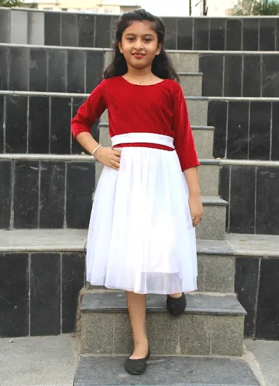 Small Girls Party/Festive wear dress with comfortable fabric