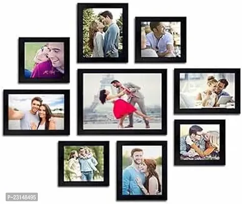 Designer Wall Wood Photo Frames-9 Pieces-thumb0